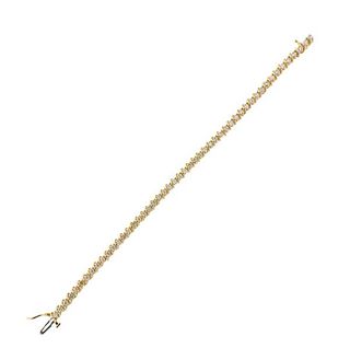 14k Gold Diamond Line Bracelet 