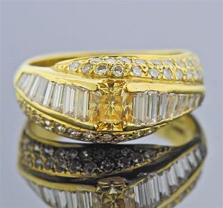 Diana Vincent 18K Gold Fancy White Diamond  Ring