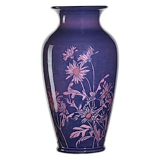 S. COYNE;  ROOKWOOD Pink Tinted vase