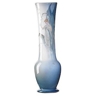 K. SHIRAYAMADANI;  ROOKWOOD Early Iris Glaze vase