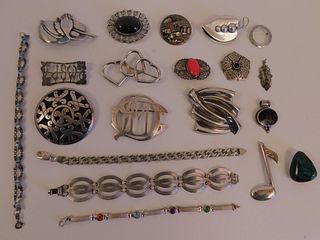 LARGE GROUP STERLING JEWELRY