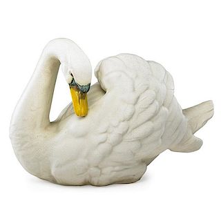 WELLER Rare large preening swan