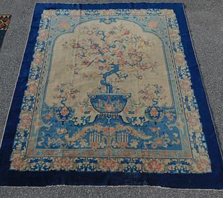 ANTIQUE CHINESE PICTORIAL RUG 
