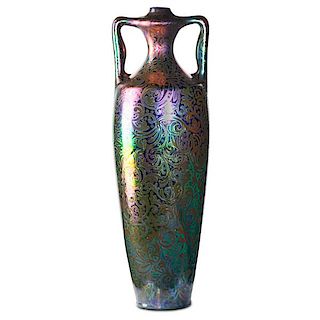 JACQUES SICARD;  WELLER Two-handled vase