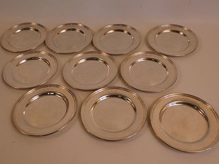 10 STERLING SILVER PLATES
