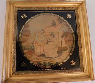 CA. 1800 PICTORIAL NEEDLEPOINT PICTURE