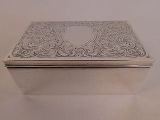 STERLING SILVER ENGRAVED BOX 