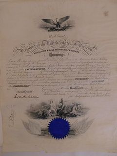 SIGNED US GRANT 1871 APPOINTMENT