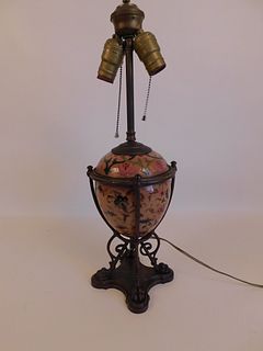 ART POTTERY & BRONZE LAMP