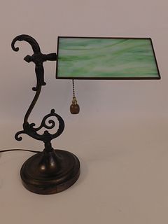 OLD BRASS DESK LAMP