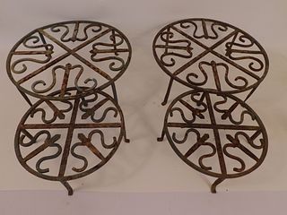 4 IRON PLANT STANDS