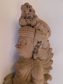 MIDDLE EASTERN CARVED WOOD FIGURE