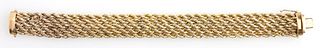 Vintage 14K Yellow Gold Twisted Mesh Bracelet, H.- 5/8 in., L.- 7 3/4 in., Wt.- .7 Troy Oz. Provenance: Private Collection, Slidell, Louisiana.