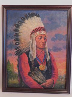 PORTRAIT OF CHIEF SITTING BULL BY FROST