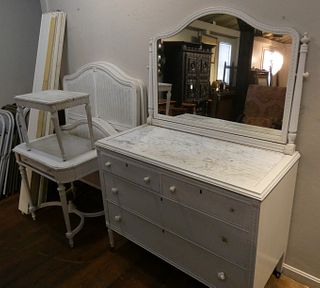 PAINTED FRENCH BEDROOM SET 