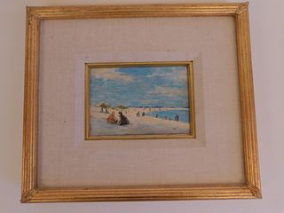 NAUSET BEACH OIL PAINTING SIGNED 