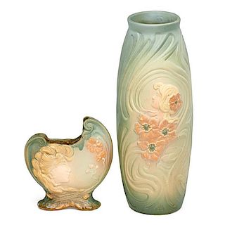 WELLER Two L'Art Nouveau vases