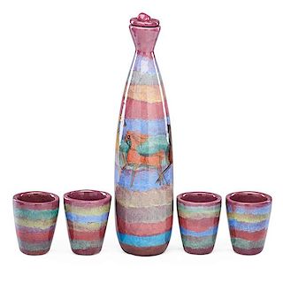 POLIA PILLIN Decanter and four cups