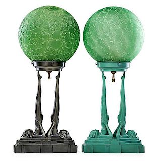 FRANKART Two figural lamps