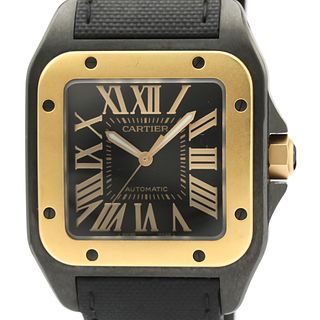Cartier Santos 100 Automatic Pink Gold (18K),Stainless Steel Men's Dress Watch W2020009