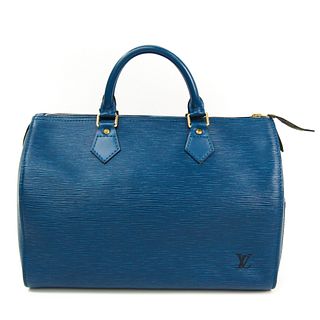 Louis Vuitton Epi Speedy 30 M43005 Women's Handbag Toledo Blue