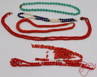 JEWELRY. Assorted Beaded Necklaces Inc. Coral.