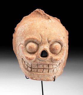 Maya Pottery Skull w/ Ghoulish Expression