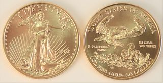 Two Gold Eagles, 2003, 1 oz. each.