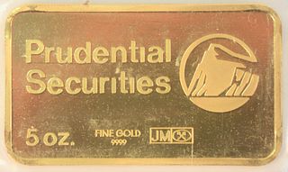Five Ounce Gold Prudential Securities.