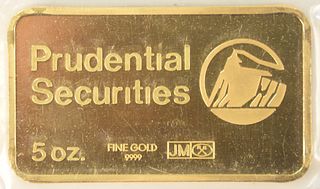 Five Ounce Gold Bar, Prudential.