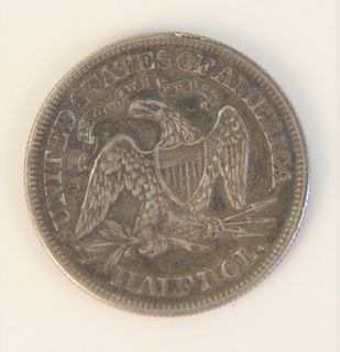 1863 Seated Liberty Half Dollar.
