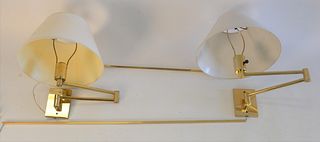 Hansen Four Piece Group, to include two pairs of brass swing arm sconces.