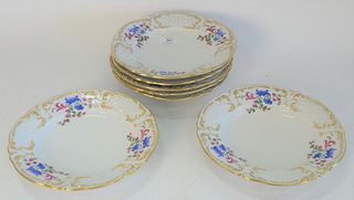 Set of Seven Royal Vienna Porcelain Soups, marked with impressed beehive, diameter 9 1/4 inches.