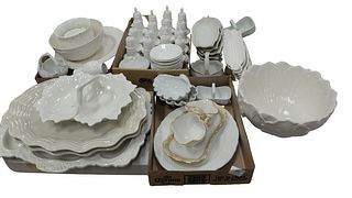 Large Lot of Porcelain, to include 12 corn cob dishes; several serving plates; 16 salt and peppers; 2 Coalport serving bowls (one cracked); along with