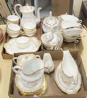 Three Tray Lots of Spode Porcelain, to include 2 incomplete tea services in "Sheffield", along with another in gold rim pattern.