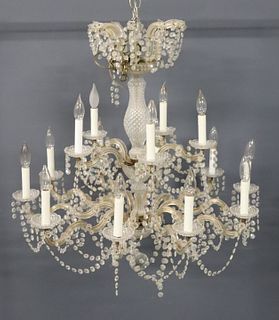 Antique And Cut Glass Chandelier
