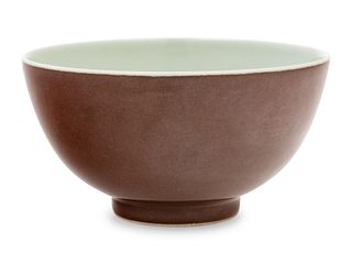 A Copper Red Glazed Porcelain Bowl