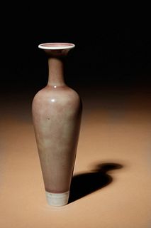 A Peachbloom Glazed Porcelain 'Willow Leaf' Amphora Vase, Liuyezun