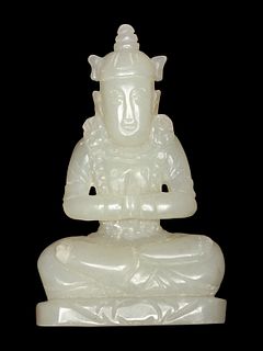 A Small Jade Figure of Buddha