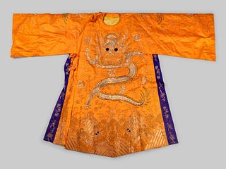 An Embroidered Silk Theatrical 'Dragon' Robe