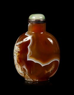 A Banded Agate Snuff Bottle