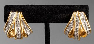 Angela Cummings 18K, Platinum & Diamond Earrings