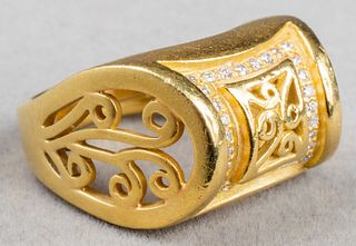 B. Kieselstein-Cord 18K Yellow Gold & Diamond Ring