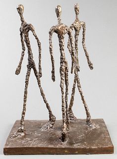 After Giacometti "Three Figures" Bronze Sculpture