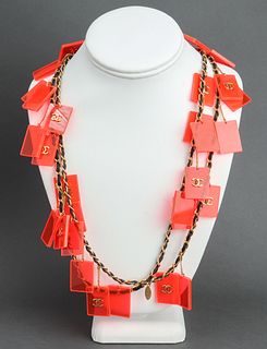 Chanel Runway Plexiglass Charm Necklace, c. 1987