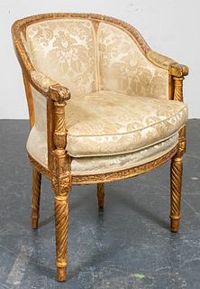 Italian Neoclassical Style Giltwood Bergère