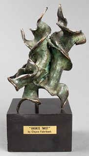 Elayne Fabrikant "Bronze Twist" Modern Sculpture