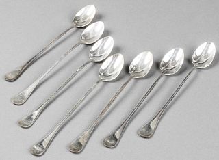 Christofle Silver-Plate Iced Tea Spoons, Set of 7