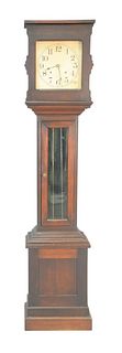Mahogany Tall Case Clock with weights and pendulum