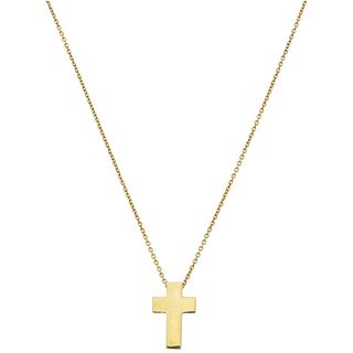 CHOKER IN 18K YELLOW GOLD AND CROSS WITH RUBY IN 18K YELLOW GOLD,ROBERTO COIN BRAND  Weight: 2.7 g